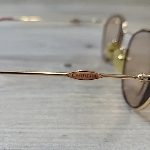 Vintage Carrera 5763 41 Sunglasses Tortoise - Gold Panto Round FRAMES ONLY Rare - Picture 4 of 11